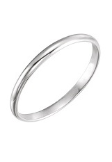little prominent band baby white gold ring